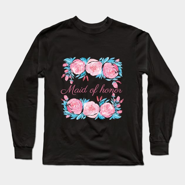 Maid of honor Long Sleeve T-Shirt by PrintAmor